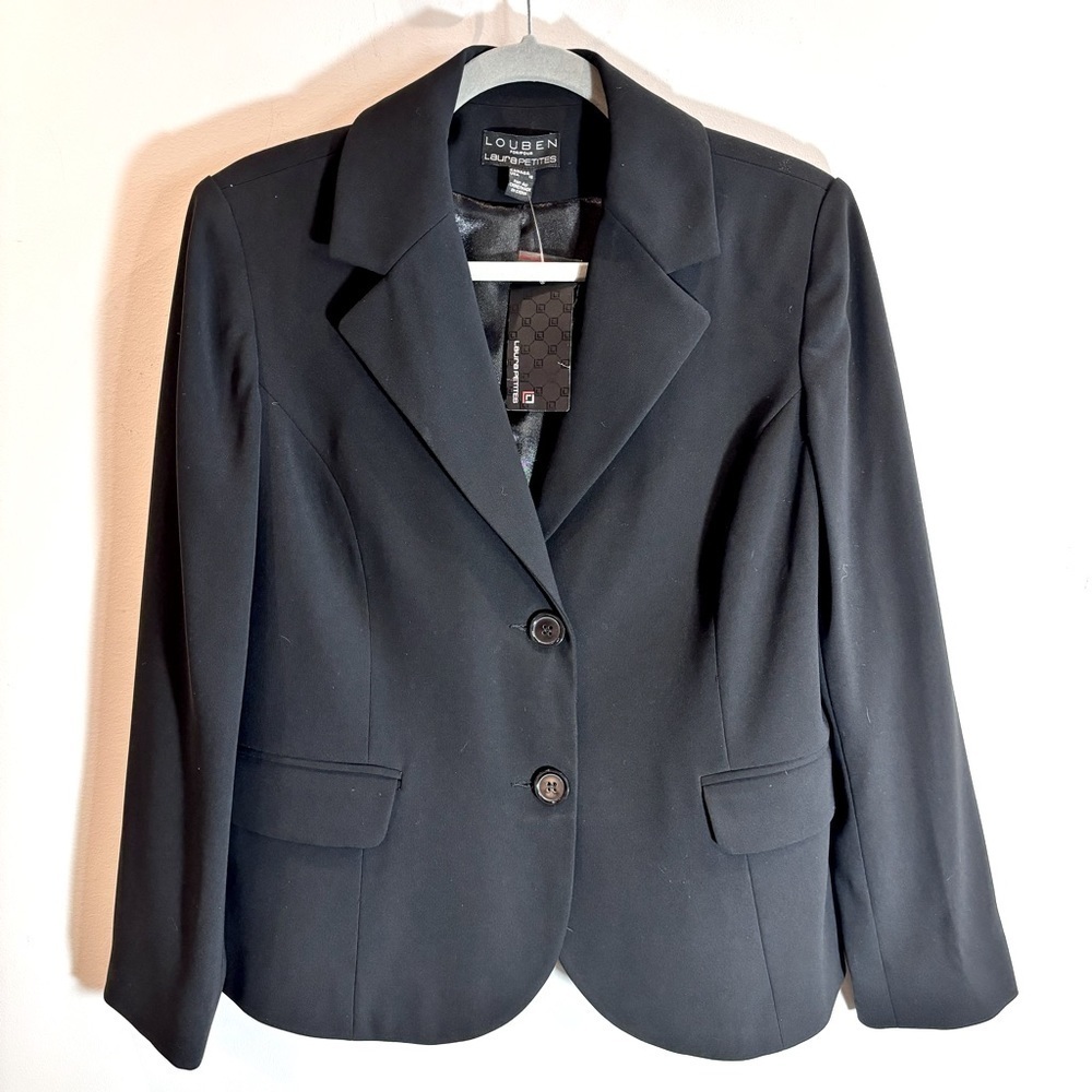 LOUBEN Sz 10 Classic Luxurious Lined Shoulder Pad Blazer Jacket NEW WITH TAG